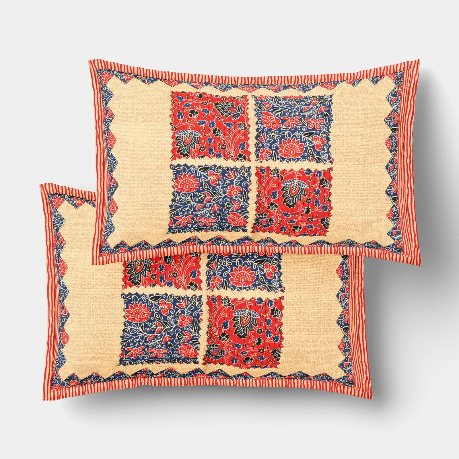 Rajasthani Traditionally Printed Cotton Doublebed Bedsheet With Pack of 2 Pillow Covers - Image 4